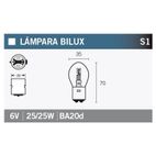 Lámpara V PARTS 6V 25 / 25W - 10 uds - motoscamaralweb.com