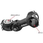 Potencia para bicicleta 0° / 60° UNO - 110 mm plata - motoscamaralweb.com