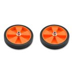 Par de ruedas completas para estabiciclo llanta naranja - motoscamaralweb.com