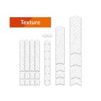 Kit adhesivos protectores cuadro ALGIS texture L LINES blanco - motoscamaralweb.com