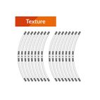 Adhesivos protectores de llanta ALGIS ARROWS texture blanco - motoscamaralweb.com