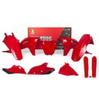 Kit de plástica RACETECH (7 piezas) - Rojo - motoscamaralweb.com