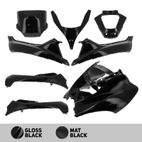 Kit de carenados O PARTS negro mate - Piaggio MP3 125/250/300 (11-14) 400 (08-11) 500 (11-13) - motoscamaralweb.com