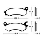 Pastillas de freno TECNIUM Scooter orgánicas - ME469 - motoscamaralweb.com