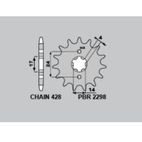 Piñón PBR acero estándar 2298 - 428 - motoscamaralweb.com