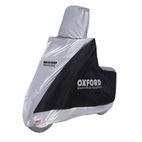 Funda cubremoto para exterior OXFORD Aquatex - Moto / Scooter con pantalla grande - Negro / Plata - S - motoscamaralweb.com