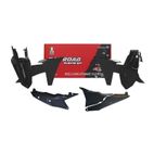 Kit de plástica RACETECH (5 piezas ) - Negro / Negro - motoscamaralweb.com