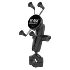 Pack completo RAM MOUNTS X-Grip® soporte brazo medio Torque® para manillar- Smartphones S/M - motoscamaralweb.com
