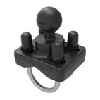 Base esférica RAM MOUNTS con doble sujeción en U para perfiles de 1 a 1.25 - Tamaño B - motoscamaralweb.com