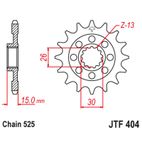 Piñón con goma anti-ruido JT SPROCKETS acero estándar 404 - Paso 525 - motoscamaralweb.com