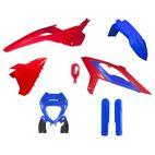 Kit de plástica RACETECH (6 piezas ) - Azul oscuro / Rojo - motoscamaralweb.com