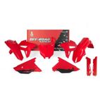Kit de plástica RACETECH (7 piezas ) - Rojo - motoscamaralweb.com