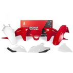 Kit de plástica RACETECH (6 piezas ) - Rojo / Blanco - motoscamaralweb.com