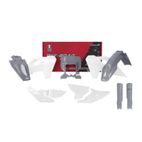 Kit de plástica RACETECH (8 piezas) - Blanco / Gris - motoscamaralweb.com