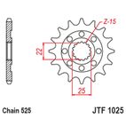 Piñón JT SPROCKETS acero estándar 1025 - 525 - motoscamaralweb.com