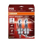 Lámpara OSRAM H4 Night Breaker Laser Light 12V 60 / 55W P43t-38 - 2 uds - motoscamaralweb.com
