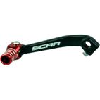 Pedal de cambio SCAR - Negro / Puntera roja - motoscamaralweb.com