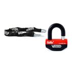 Kit antirrobo VECTOR Candado MiniMax+ Ø16mm + Cadena Ø13mm / 1.3m - motoscamaralweb.com