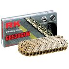 Cadena RK GB530GXW con 128 eslabones oro - motoscamaralweb.com