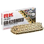 Cadena RK GB428MXU con 142 eslabones oro - motoscamaralweb.com
