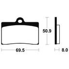 Pastillas de freno TECNIUM sintetizadas - MTR66 - motoscamaralweb.com