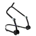 Caballete delantero al chasis BIHR Home Track color negro mate y ruedas negras - motoscamaralweb.com