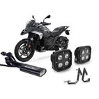 Kit de faro auxiliar LED DENALI D4 DataDim™ con controlador CANsmart™ GEN II y soporte - motoscamaralweb.com