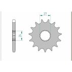 Piñón AFAM acero estándar 22900 - Paso 530 - motoscamaralweb.com