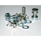 Pack de 6 Tornillos de corona BIHR (con tuercas y arandelas) plata - Cabeza Torx M8x1.00x30mm - motoscamaralweb.com