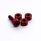Arandela de Aluminio cilíndrica M6 Pro-Bolt LWACP6R Rojo - motoscamaralweb.com