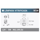 Lámpara V PARTS 12V 5W W5W - 10 uds - motoscamaralweb.com