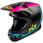 Casco FLY RACING Formula CC L.E. Underglow - Gris / Rosa / Azul- motos