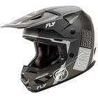 Casco FLY RACING Kinetic Rally - Gris mate / Negro / Blanco- motoscama