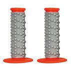 Puños SCAR X2R Dual Density Full Diamond - Gris / Naranja - motoscamaralweb.com