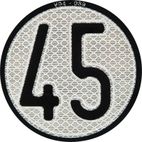 PLACA LIMITE 45 ATV QUAD- motoscamaralweb.com