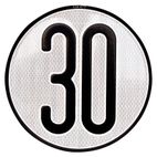 PLACA LIMITES VELOCIDAD 30 KM/H- motoscamaralweb.com