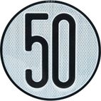 PLACA LIMITES VELOCIDAD 50 KM/H- motoscamaralweb.com