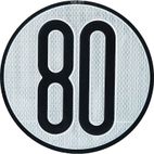 PLACA LIMITES VELOCIDAD 80 KM/H- motoscamaralweb.com