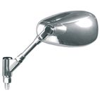 Retrovisor izquierdo universal V PARTS ovalado standard M10 rosca izquierda cromado - motoscamaralweb.com