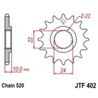 Piñon JT 402 de acero con 13 dientes - motoscamaralweb.com