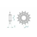 Piñón AFAM acero estándar 20511 - Paso 520 - motoscamaralweb.com