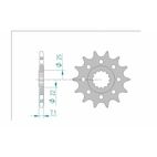 Piñón AFAM acero estándar 24511 - Paso 520 - motoscamaralweb.com