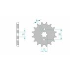 Piñón AFAM acero estándar 20107 - Paso 428 - motoscamaralweb.com