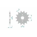 Piñón AFAM acero estándar 20202 - Paso 520 - motoscamaralweb.com