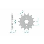 Piñón AFAM acero estándar 20203 - Paso 520 - motoscamaralweb.com