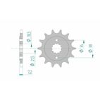 Piñón AFAM acero estándar 20320 - Paso 520 - motoscamaralweb.com