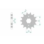 Piñón AFAM acero estándar 20400 - Paso 530 - motoscamaralweb.com