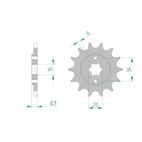 Piñón AFAM acero estándar 21300 - Paso 520 - motoscamaralweb.com