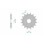 Piñón AFAM acero estándar 24100 - Paso 428 - motoscamaralweb.com