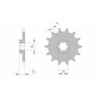 Piñón AFAM acero estándar 94214 - Paso 520 - motoscamaralweb.com